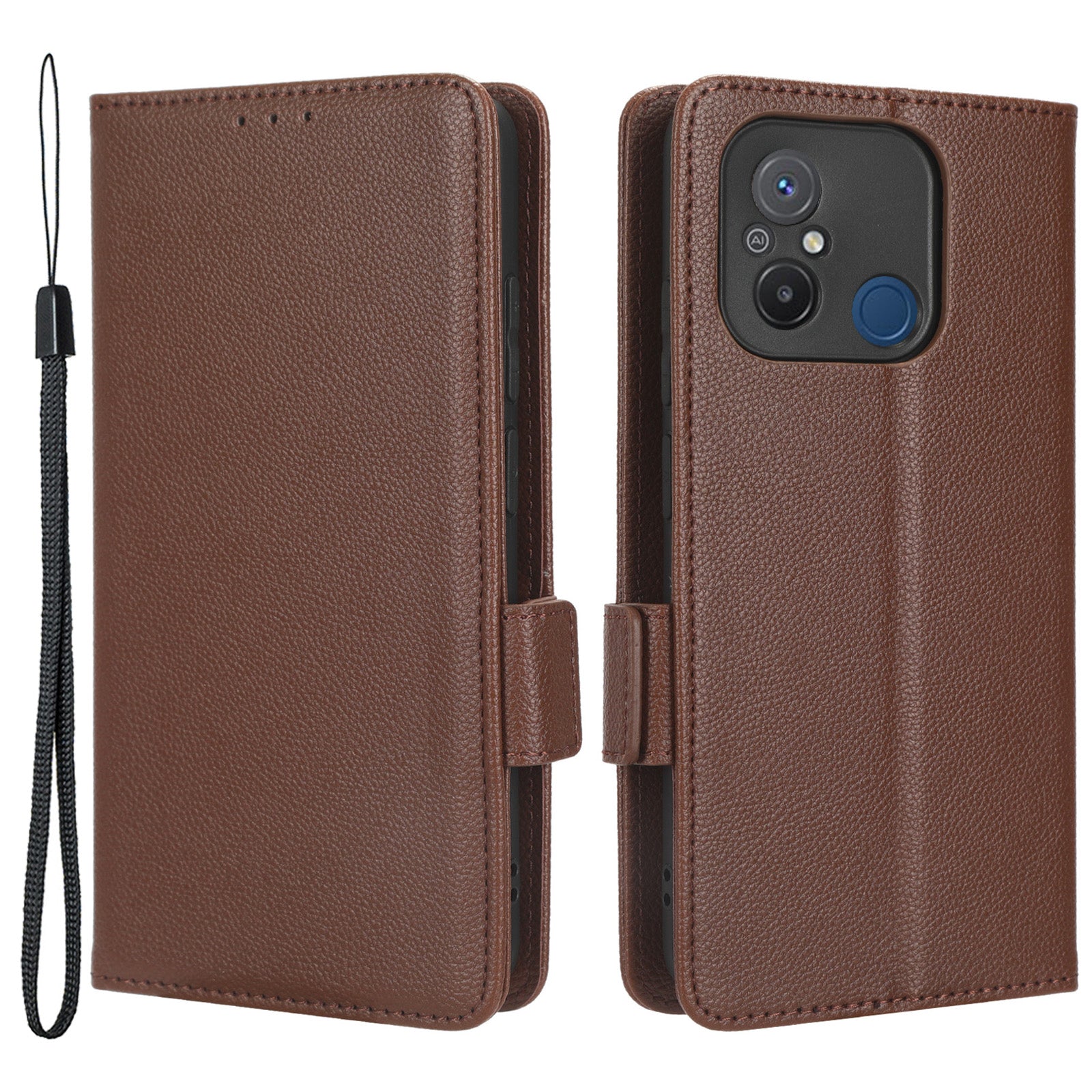 For Xiaomi Redmi 12C 4G 11A 4G Poco C55 4G Wallet Phone Stand Cover Litchi Texture PU Leather Dual Magnetic Clasp Case For Xiaomi Redmi 12C 4G 11A 4G Poco C55 4G Wallet Phone Stand Cover Litchi Texture PU Leather Dual Magnetic Clasp Case
